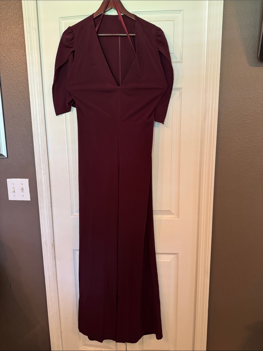 eva mendes for New York & Company Burgundy Boot Cut Jumpsuit